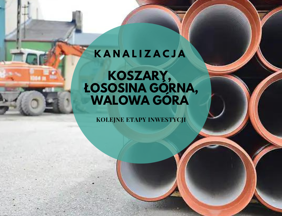 Kanalizacja sanitarna w miejscowościach: Koszary, Łososina Górna oraz Walowa Góra - kolejne etapy - zdjęcie główne