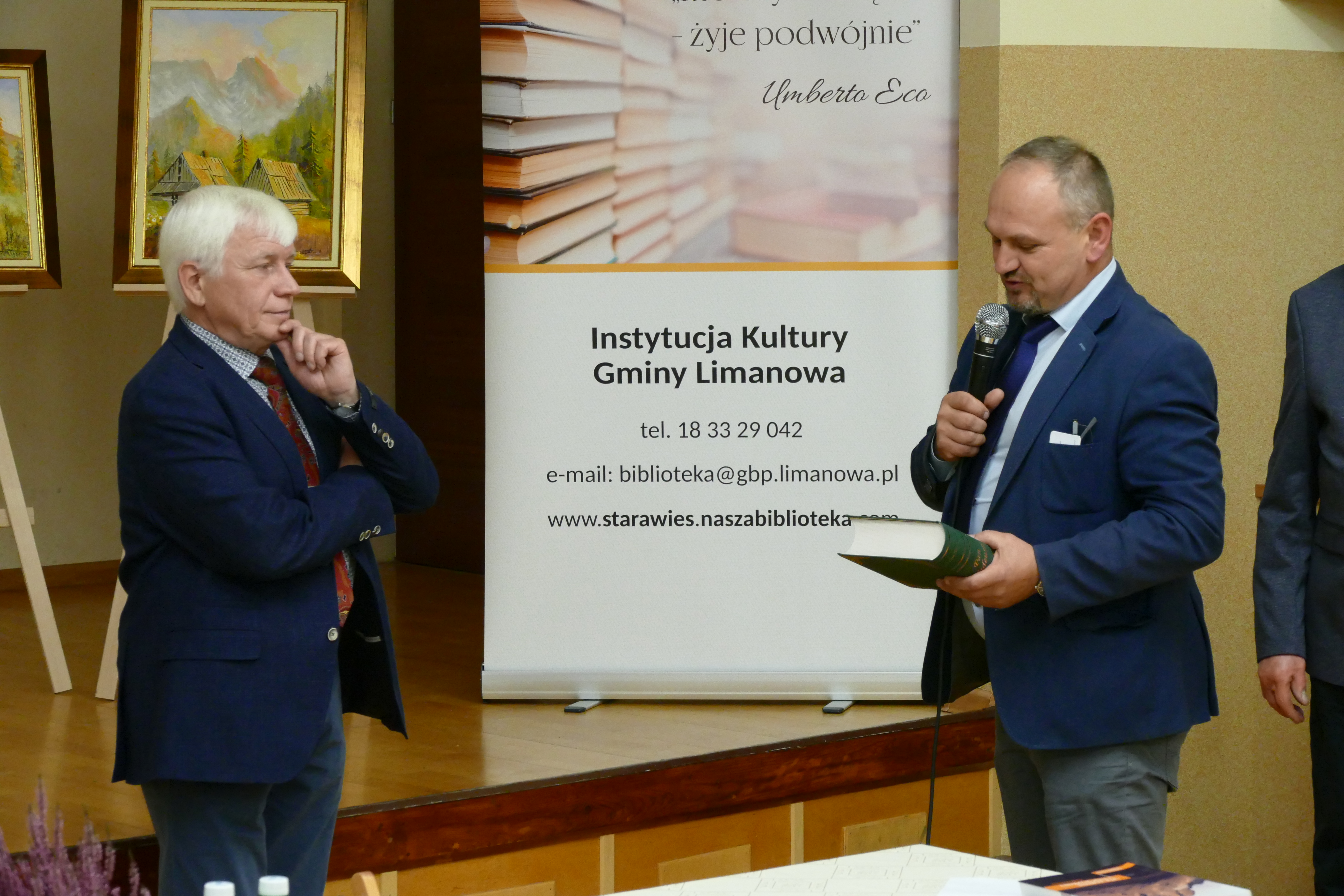 Spotkanie autorskie z prof. Andrzejem Kuligiem w bibliotece w Starej Wsi - zdjęcie główne
